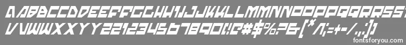 フォントTrajiaci – 灰色の背景に白い文字