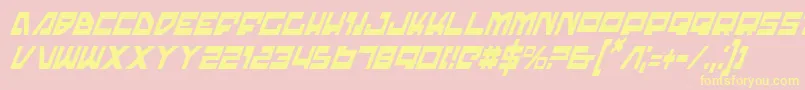 Trajiaci Font – Yellow Fonts on Pink Background