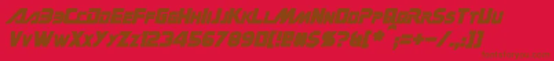 Подробнее о шрифте GinRaiItalic Шрифт GinRaiItalic – коричневые шрифты на красном фоне
