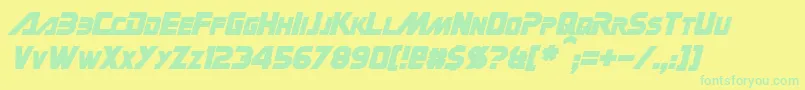 En savoir plus sur la police GinRaiItalic Police GinRaiItalic – polices vertes sur fond jaune