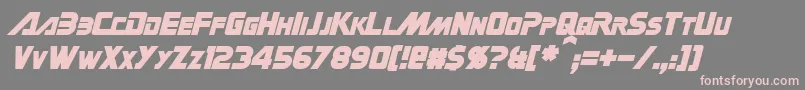 GinRaiItalic Font – Pink Fonts on Gray Background