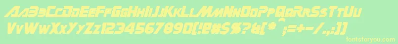 En savoir plus sur la police GinRaiItalic Police GinRaiItalic – polices jaunes sur fond vert