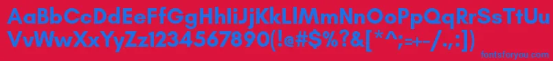 GlacialindifferenceBold Font – Blue Fonts on Red Background