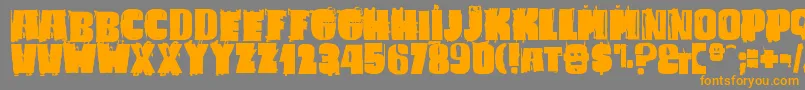 BadCaligula Font – Orange Fonts on Gray Background