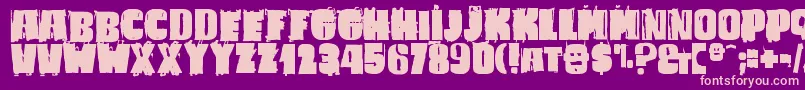 BadCaligulaフォントについての詳細 フォントBadCaligula – 紫の背景にピンクのフォント