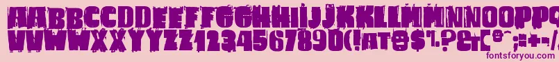 BadCaligulaフォントについての詳細 フォントBadCaligula – ピンクの背景に紫のフォント