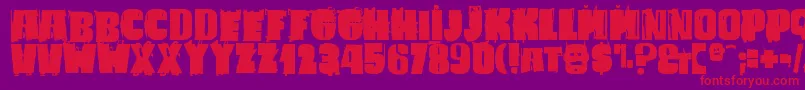 BadCaligulaフォントについての詳細 フォントBadCaligula – 紫の背景に赤い文字