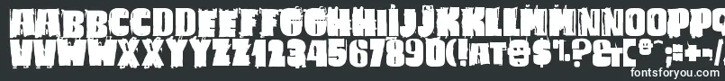 BadCaligula-Schriftart – Weiße Schriften