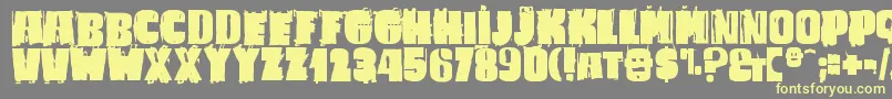 More about BadCaligula Font BadCaligula Font – Yellow Fonts on Gray Background
