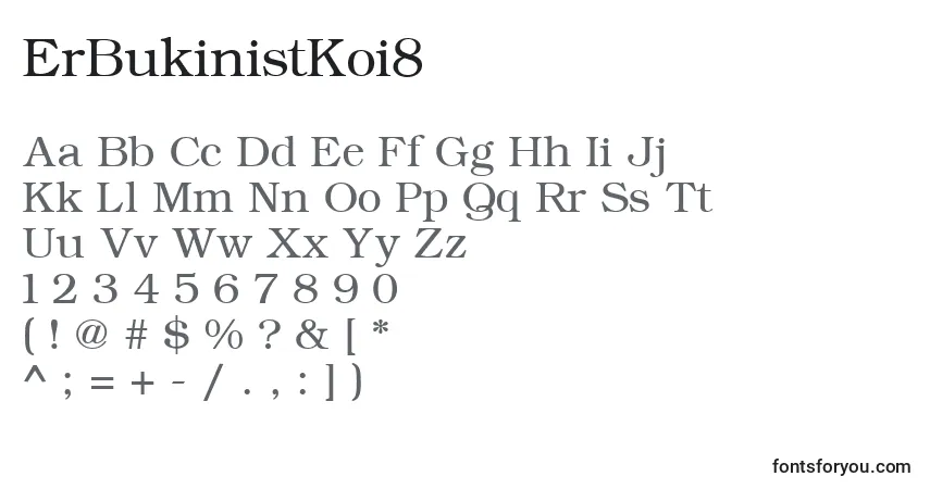 Schriftart ErBukinistKoi8 – Alphabet, Zahlen, spezielle Symbole