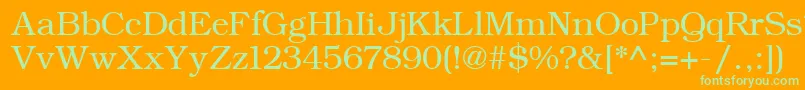 ErBukinistKoi8 Font – Green Fonts on Orange Background