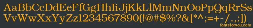 フォントErBukinistKoi8 – 黒い背景にオレンジの文字