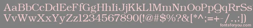 ErBukinistKoi8-Schriftart – Rosa Schriften auf grauem Hintergrund