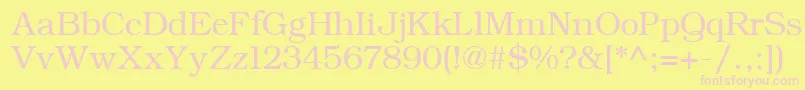 ErBukinistKoi8 Font – Pink Fonts on Yellow Background