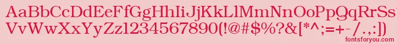 フォントErBukinistKoi8 – ピンクの背景に赤い文字