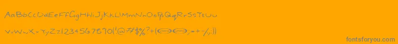 フォントDael ffy – オレンジの背景に灰色の文字