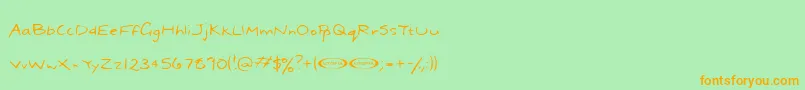 Dael ffy Font – Orange Fonts on Green Background