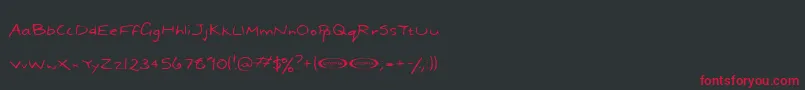 Dael ffy Font – Red Fonts on Black Background