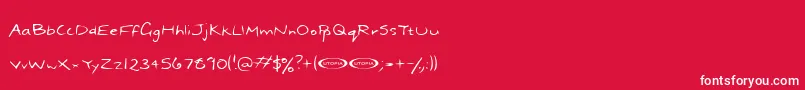 Dael ffy Font – White Fonts on Red Background