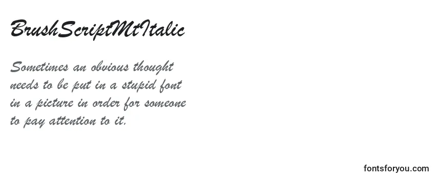 BrushScriptMtItalic Font