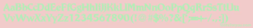 Шрифт RomanceBoldDb – зелёные шрифты на розовом фоне