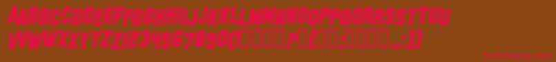 HollywoodHillsBoldItalic Font – Red Fonts on Brown Background
