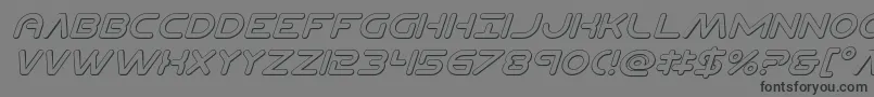 Planetncompact3Dital Font – Black Fonts on Gray Background