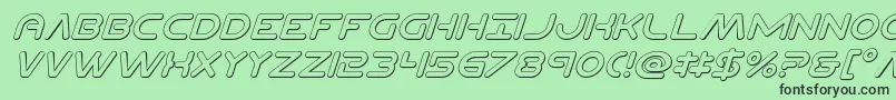 Planetncompact3Dital Font – Black Fonts on Green Background