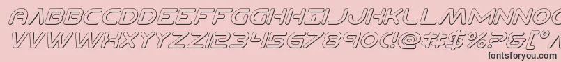 Planetncompact3Dital Font – Black Fonts on Pink Background