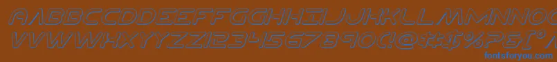 Planetncompact3Dital Font – Blue Fonts on Brown Background