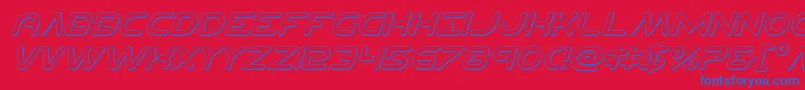 Planetncompact3Dital Font – Blue Fonts on Red Background