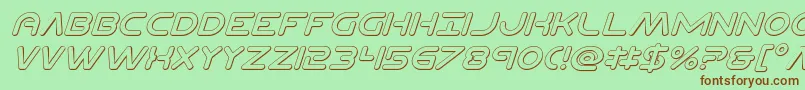 Planetncompact3Dital Font – Brown Fonts on Green Background