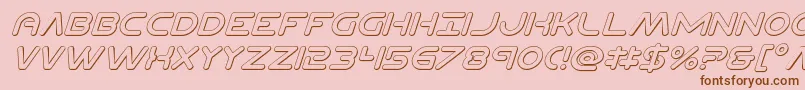 Planetncompact3Dital Font – Brown Fonts on Pink Background