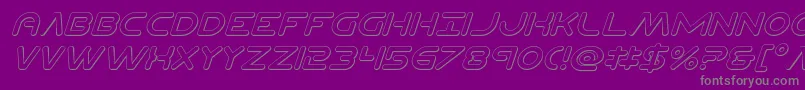 Police Planetncompact3Dital – polices grises sur fond violet