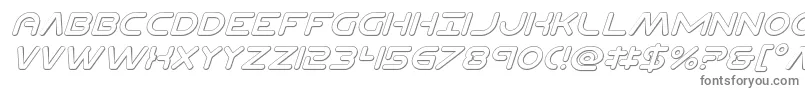 Шрифт Planetncompact3Dital – серые шрифты на белом фоне