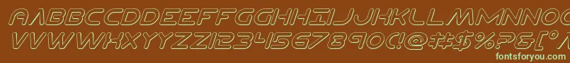 Planetncompact3Dital Font – Green Fonts on Brown Background