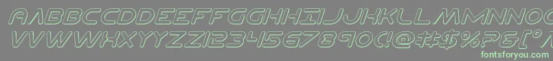 Planetncompact3Dital Font – Green Fonts on Gray Background
