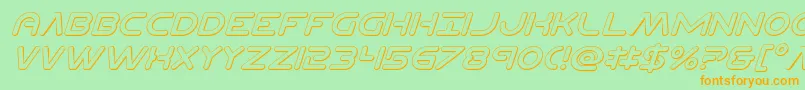 Planetncompact3Dital Font – Orange Fonts on Green Background