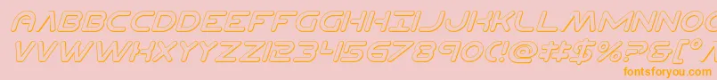 Planetncompact3Dital Font – Orange Fonts on Pink Background