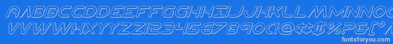 Planetncompact3Dital Font – Pink Fonts on Blue Background