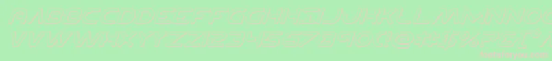 Planetncompact3Dital Font – Pink Fonts on Green Background