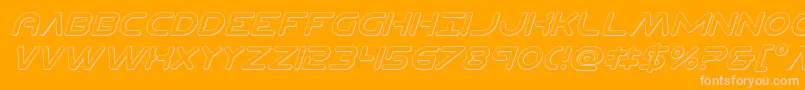 Planetncompact3Dital Font – Pink Fonts on Orange Background