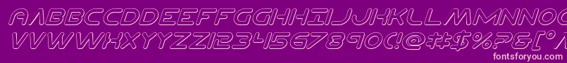 Planetncompact3Dital Font – Pink Fonts on Purple Background
