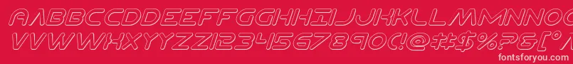 Planetncompact3Dital Font – Pink Fonts on Red Background