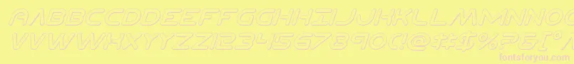 Planetncompact3Dital Font – Pink Fonts on Yellow Background