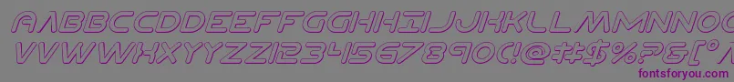 Planetncompact3Dital-Schriftart – Violette Schriften auf grauem Hintergrund