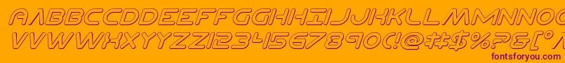 Planetncompact3Dital Font – Purple Fonts on Orange Background