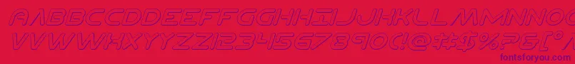 Planetncompact3Dital Font – Purple Fonts on Red Background
