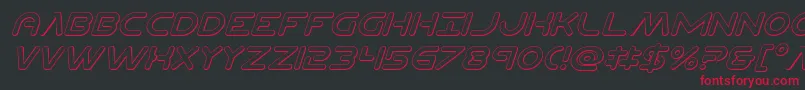 Planetncompact3Dital Font – Red Fonts on Black Background