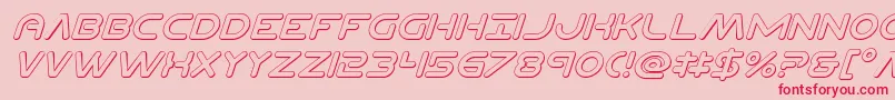 Planetncompact3Dital Font – Red Fonts on Pink Background